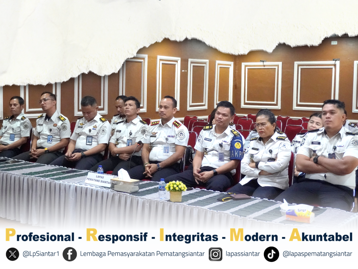 Lapas Siantar Ikuti Zoom Arahan Pimpinan, Perkuat Sinergi dan Kesiapan Pelaksanaan Tugas Pemasyarakatan
